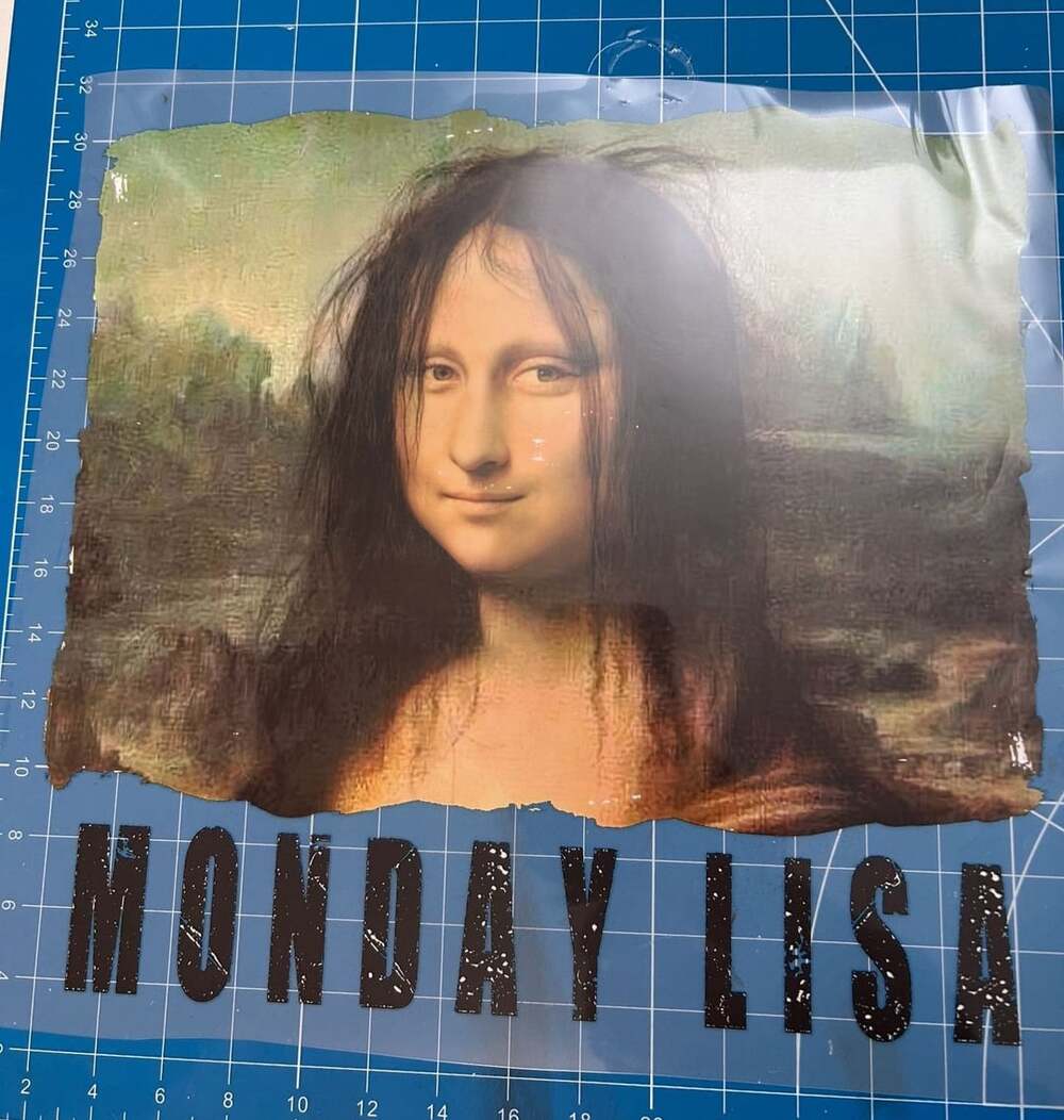 Monday Lisa Mona Lisa Screen Print 11”